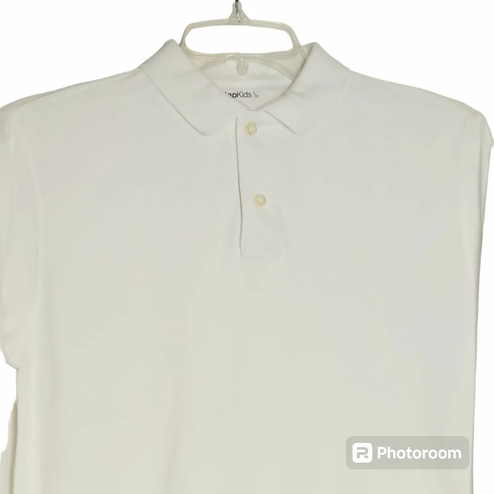 White Gap Kids Long Sleeve Collared Shirt